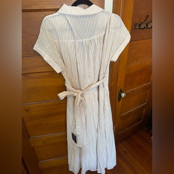 Lulu's Cream Striped Midi Impression Dress NWT Size XXL - Picture 6 of 8